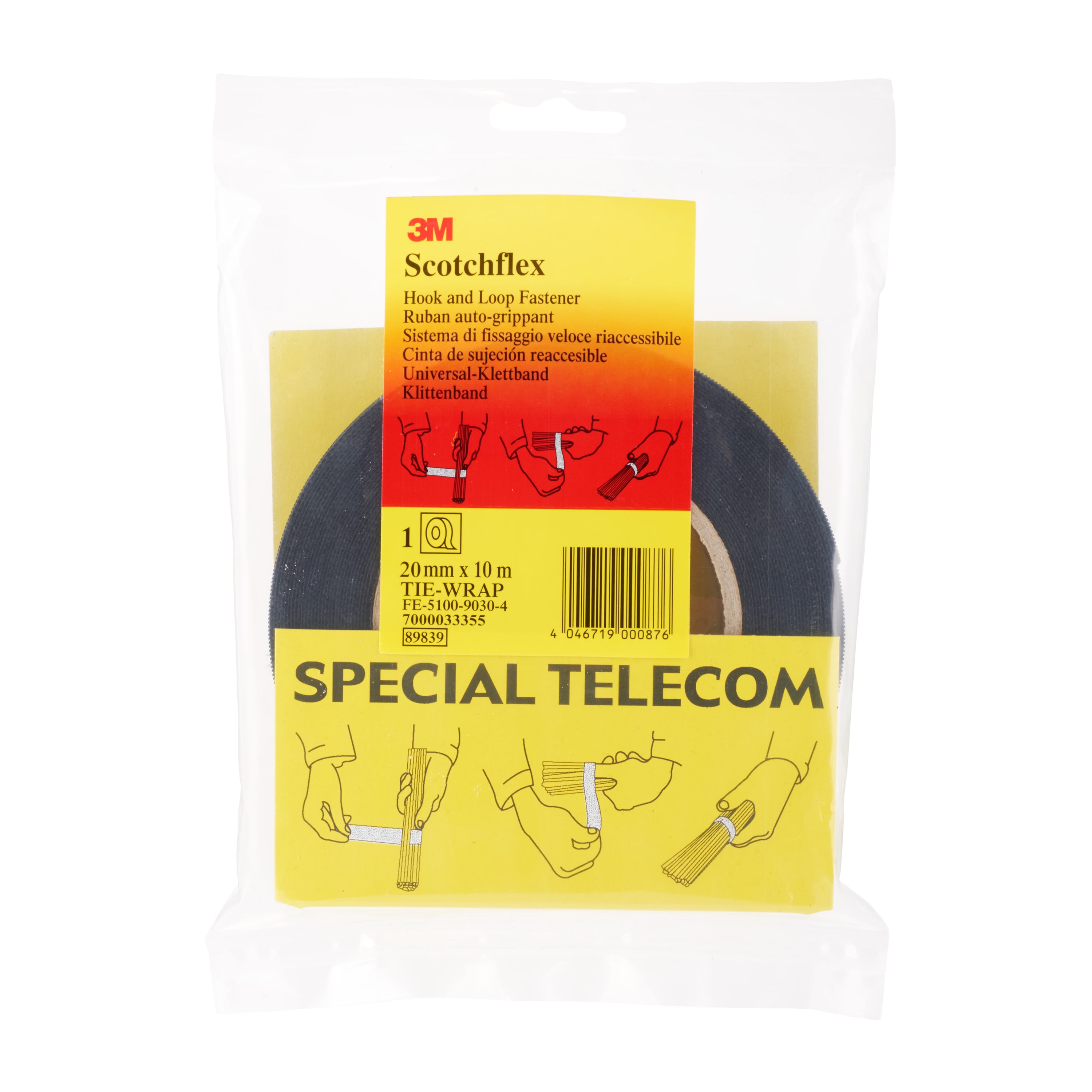 3M - FASCETTA SCOTCHFLEX NERA 19 mm X 10 m 30 ROTOLI/CONFEZIONE -3MID- FE510090304