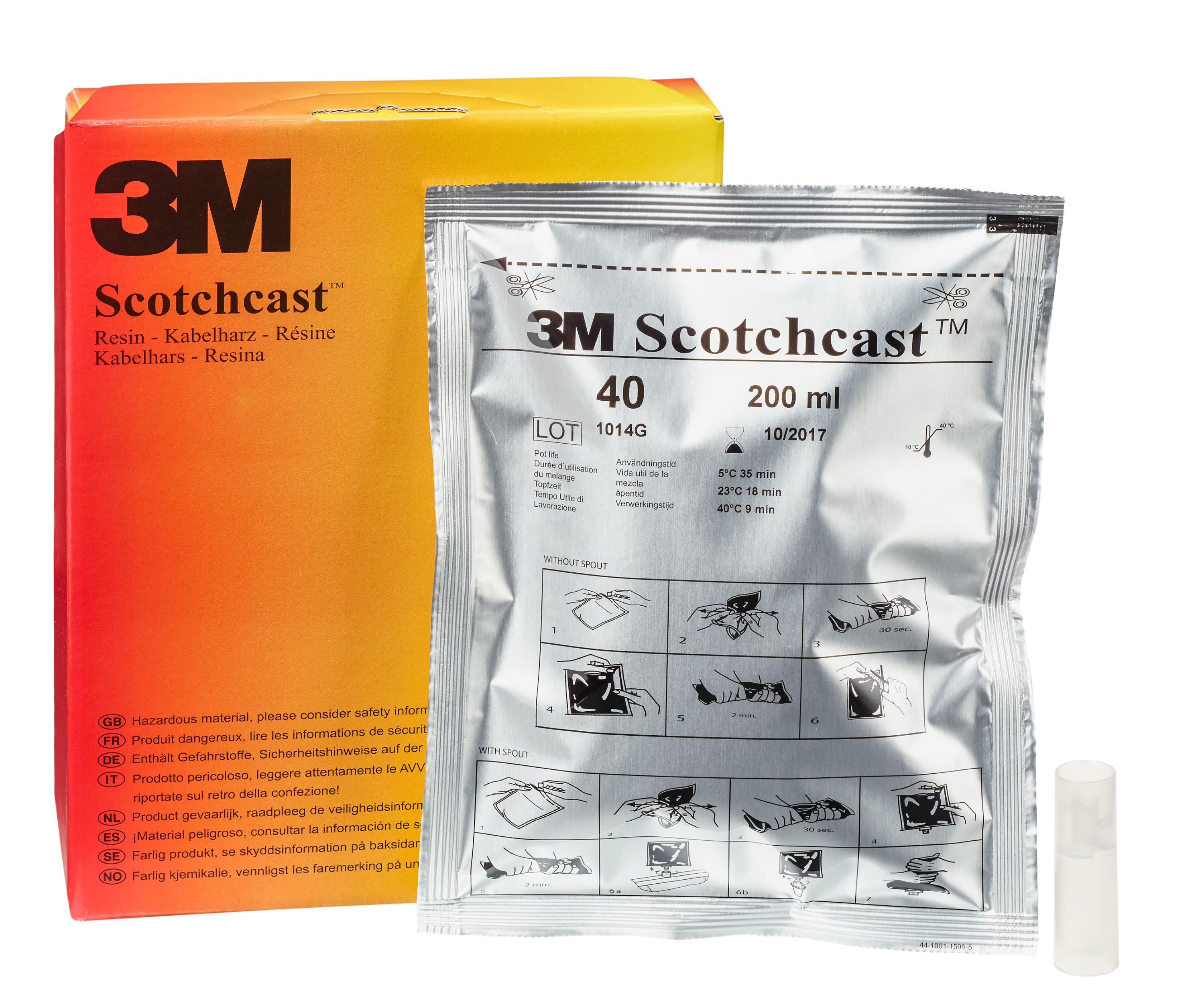 3M - Sacchetto in resina 3M™ Scotchcast™ SC 40 dimensione B, 200 ml