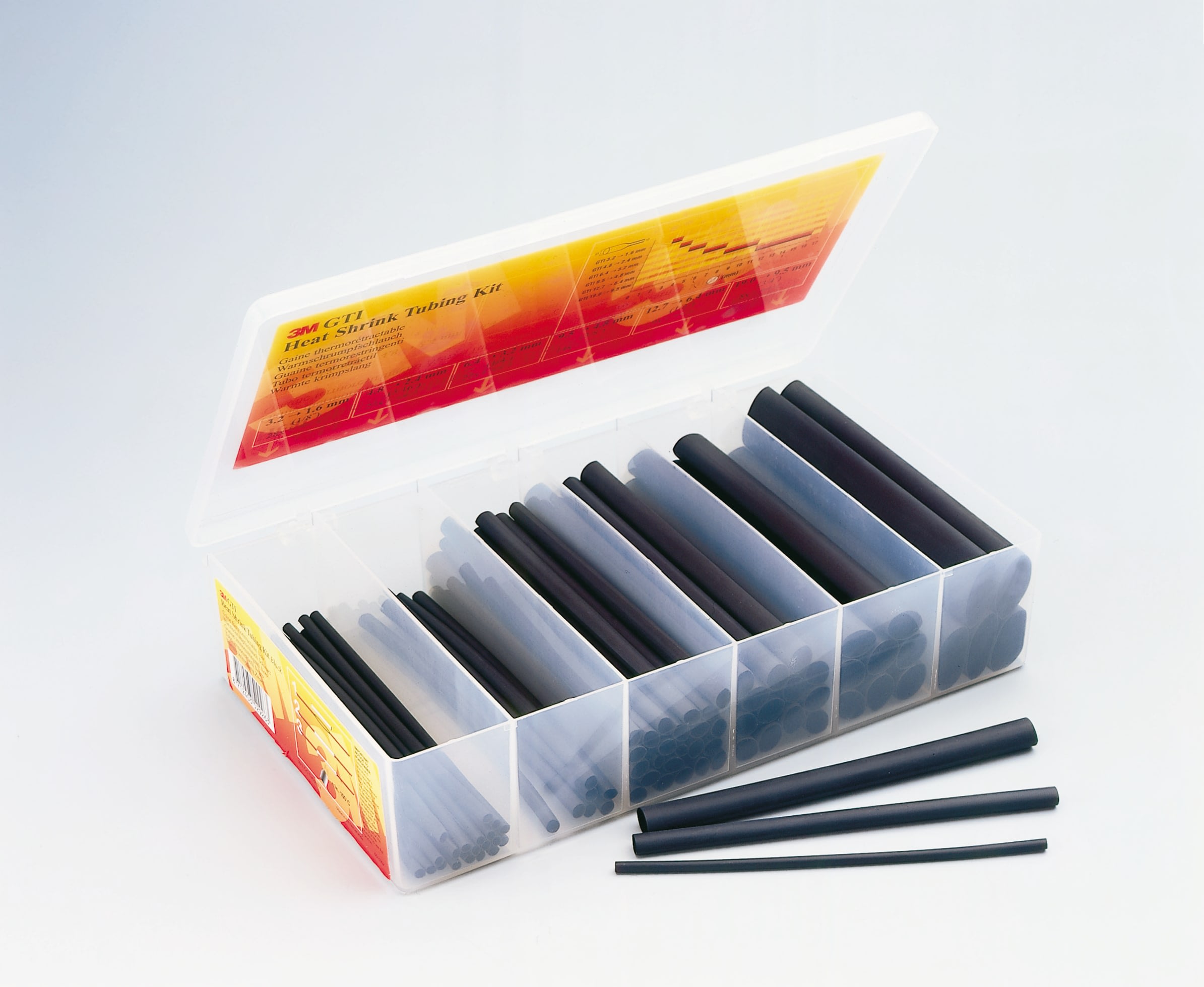 3M - Kit di guaine termorestringenti 3M™ GTI, nero, 1.6 - 19 mm, 150 mm