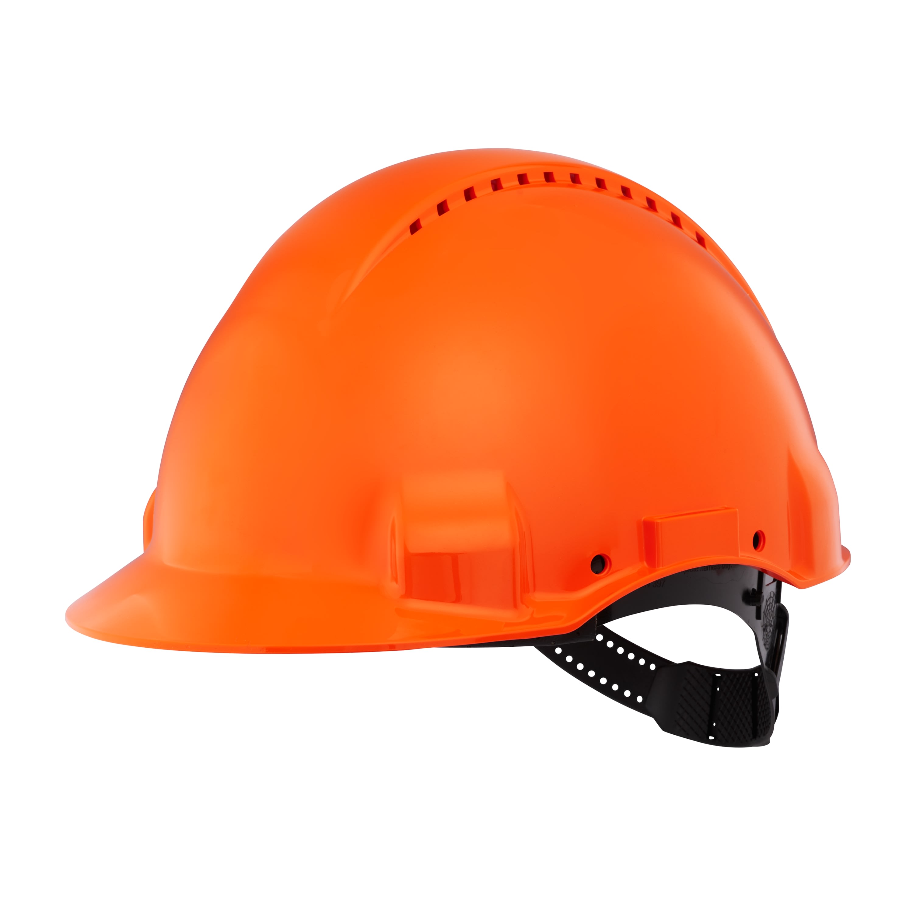3M - Elmetto 3M™, Uvicator, blocco su perno, ventilato, fascia antisudore in plastica, arancione, G3000CUV-OR