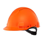 3M - Elmetto 3M™, Uvicator, blocco su perno, ventilato, fascia antisudore in plastica, arancione, G3000CUV-OR