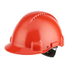 3M - Elmetto 3M™, Uvicator, cricchetto, ventilato, fascia antisudore in plastica, rosso, G3000NUV-RD
