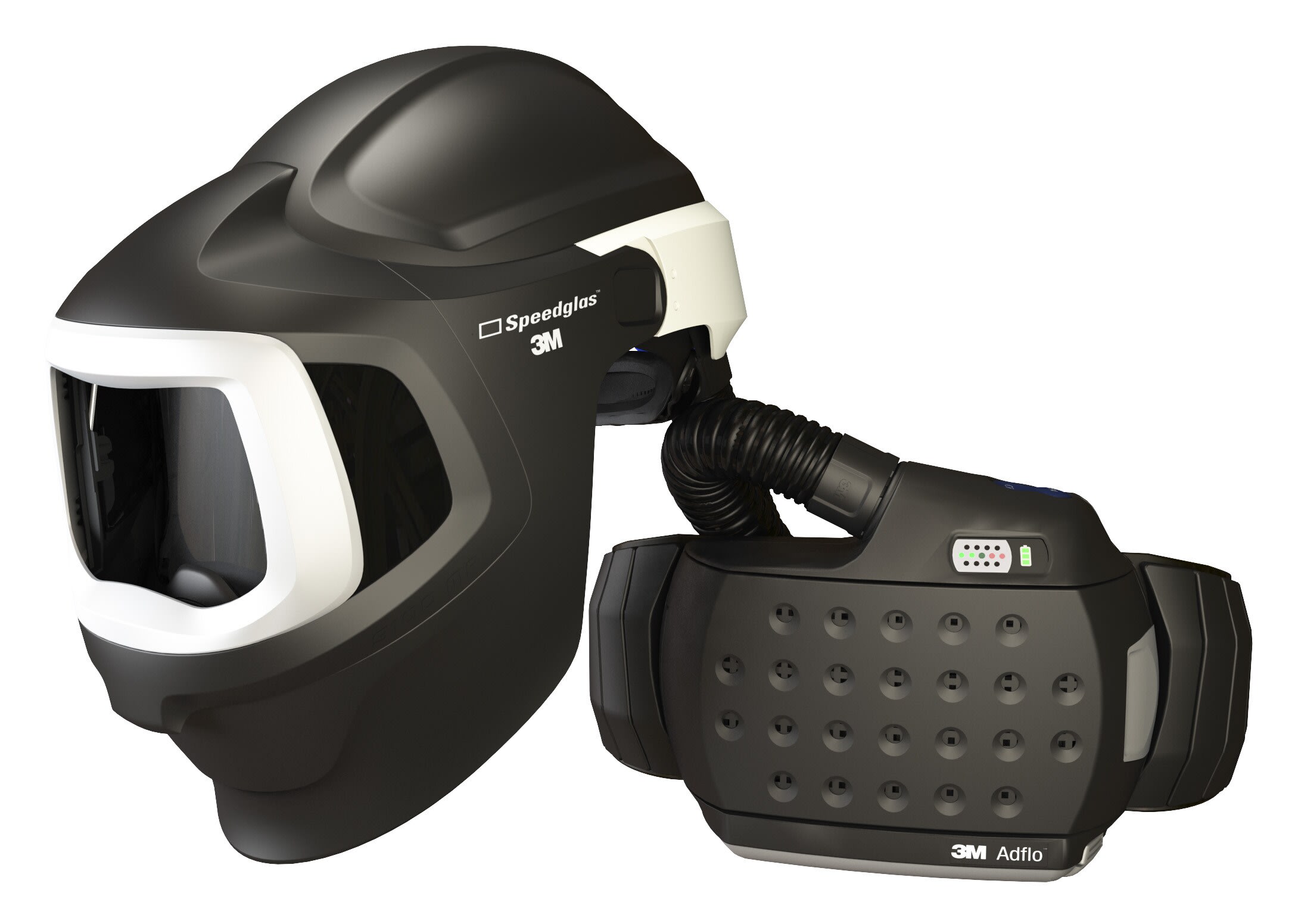 3M - 3M™ Adflo™ sistema respiratore elettroventilato con elmetto per saldatura 3M™ Speedglas™ 9100 MP, senza filtro per saldatura, custodia inclusa, 577700