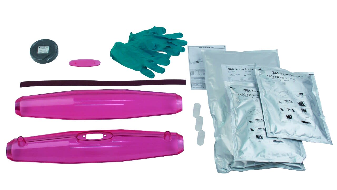 3M - Kit in resina 3M™ Scotchcast™ FR serie 92-NAU dimensione A6. Adatto per isolamenti fino a 6 kV.