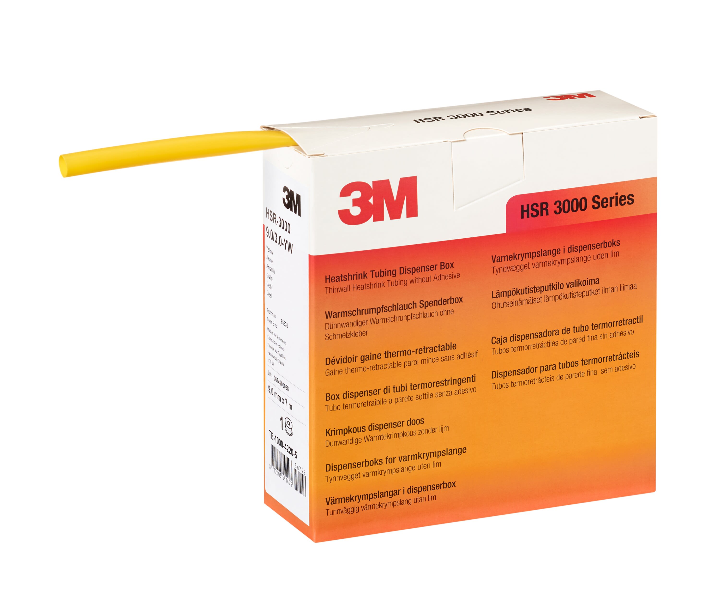 3M - Guaina termorestringente 3M™ HSR-3000 6,0/2,0 mm - Giallo - Confezione Dispenser da 10 mt.