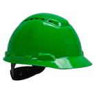 3M - Elmetto 3M™, cricchetto, ventilato, fascia antisudore in plastica, verde, H700N-GP