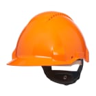 3M - Elmetto 3M™, Uvicator, blocco su perno, ventilato, fascia antisudore in pelle, arancione, G3000DUV-OR
