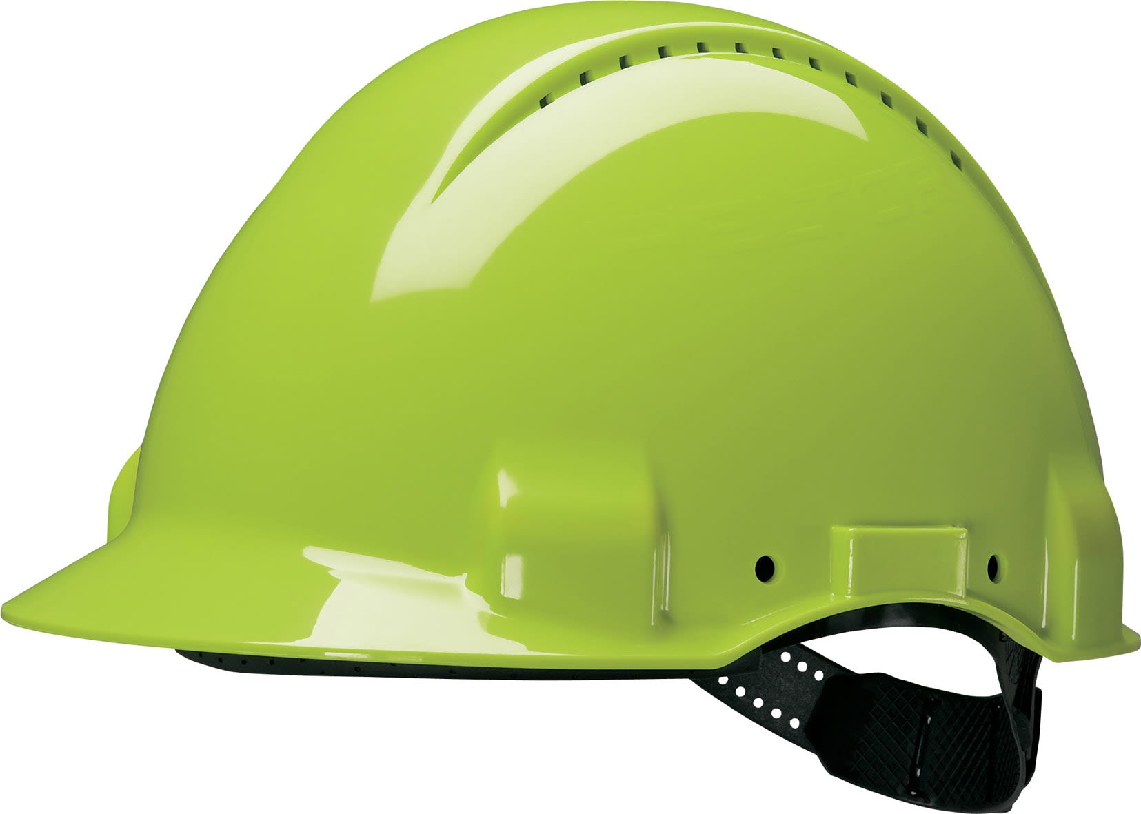 3M - Elmetto 3M™, Uvicator, blocco su perno, ventilato, fascia antisudore in pelle, alta visibilità, G3000DUV-GB