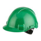 3M - Elmetto 3M™, Uvicator, cricchetto, ventilato, fascia antisudore in plastica, verde, G3000NUV-GP