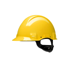 3M - Elmetto 3M™, Uvicator, cricchetto, non ventilato, dielettrico 440 V, fascia antisudore in plastica, giallo, G3001NUV-GU