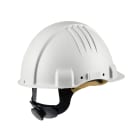 3M - Elmetto per alte temperature 3M™, cricchetto, non ventilato, dielettrico 1000 V, fascia antisudore in pelle, bianco, G3501M-VI