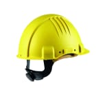 3M - Elmetto per alte temperature 3M™, cricchetto, non ventilato, dielettrico 1000 V, fascia antisudore in pelle, giallo, G3501M-GU