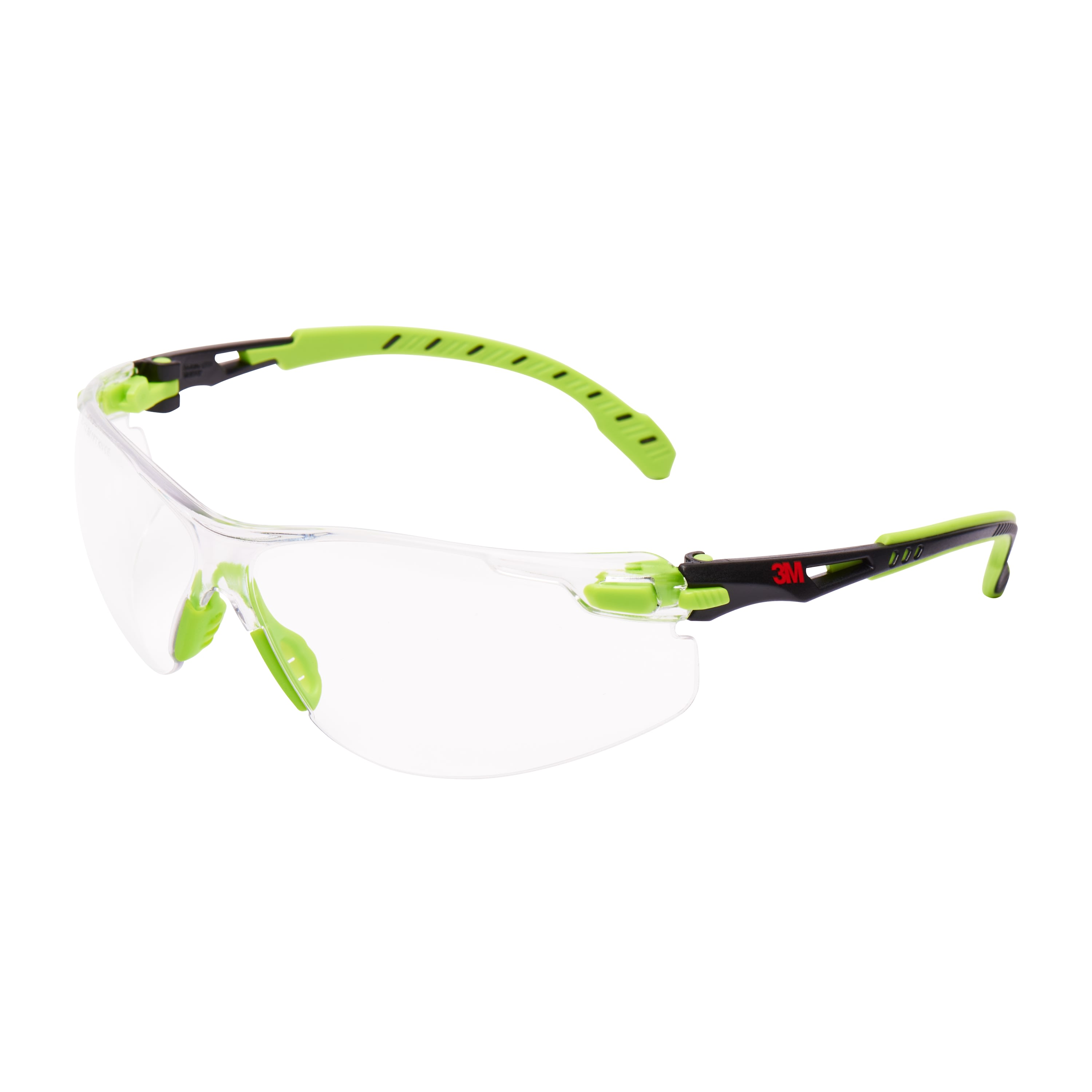 3M - 3M™ Solus™ 1000 Occhiali di protezione, montatura verde/nera, trattamento anti-appannamento/rivestimento antigraffio Scotchgard™ (KeN), lenti trasparenti, S1201SGAF-EU, 20/confezione