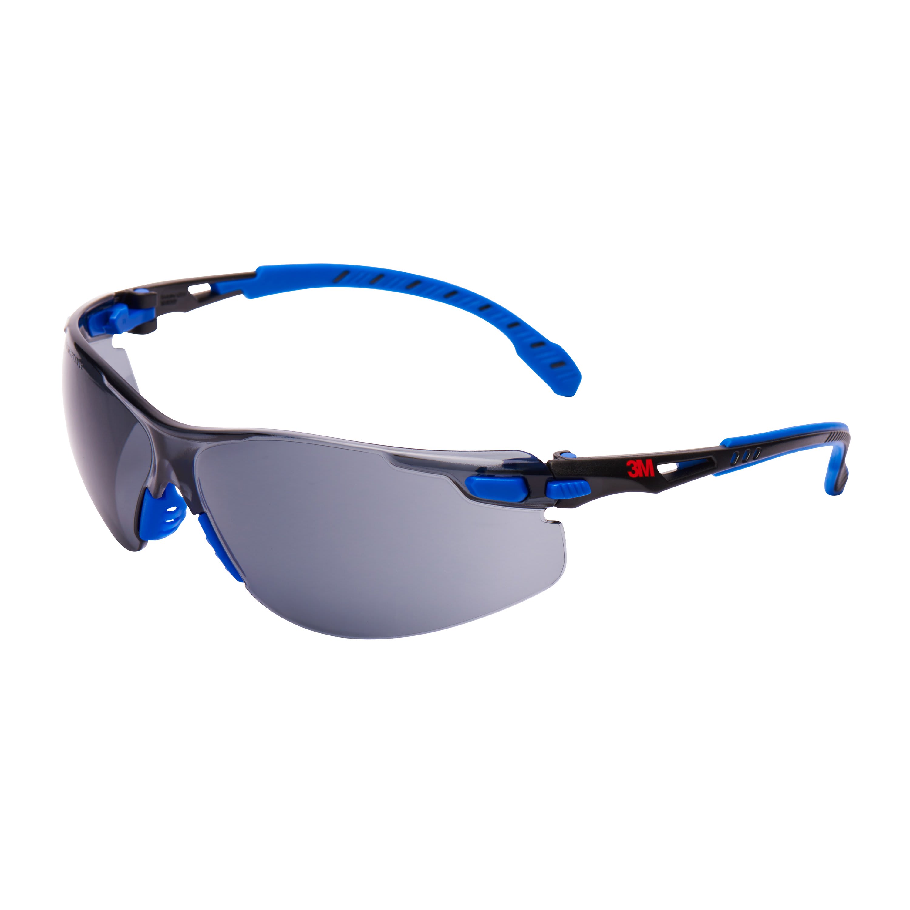 3M - 3M™ Solus™ 1000 Occhiali di protezione, montatura blu/nera, trattamento anti-appannamento/rivestimento antigraffio Scotchgard™ (KeN), lenti grigie, S1102SGAF-EU, 20/confezione