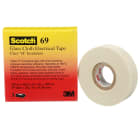 3M - 3M™ Nastro elettrico in tessuto di vetro 69, colore bianco adesivo in silicone, resistente ad elevate temperature, MC12, pretagliato 19 mm x 33 m x 0.18 mm, confezione 12 rotoli