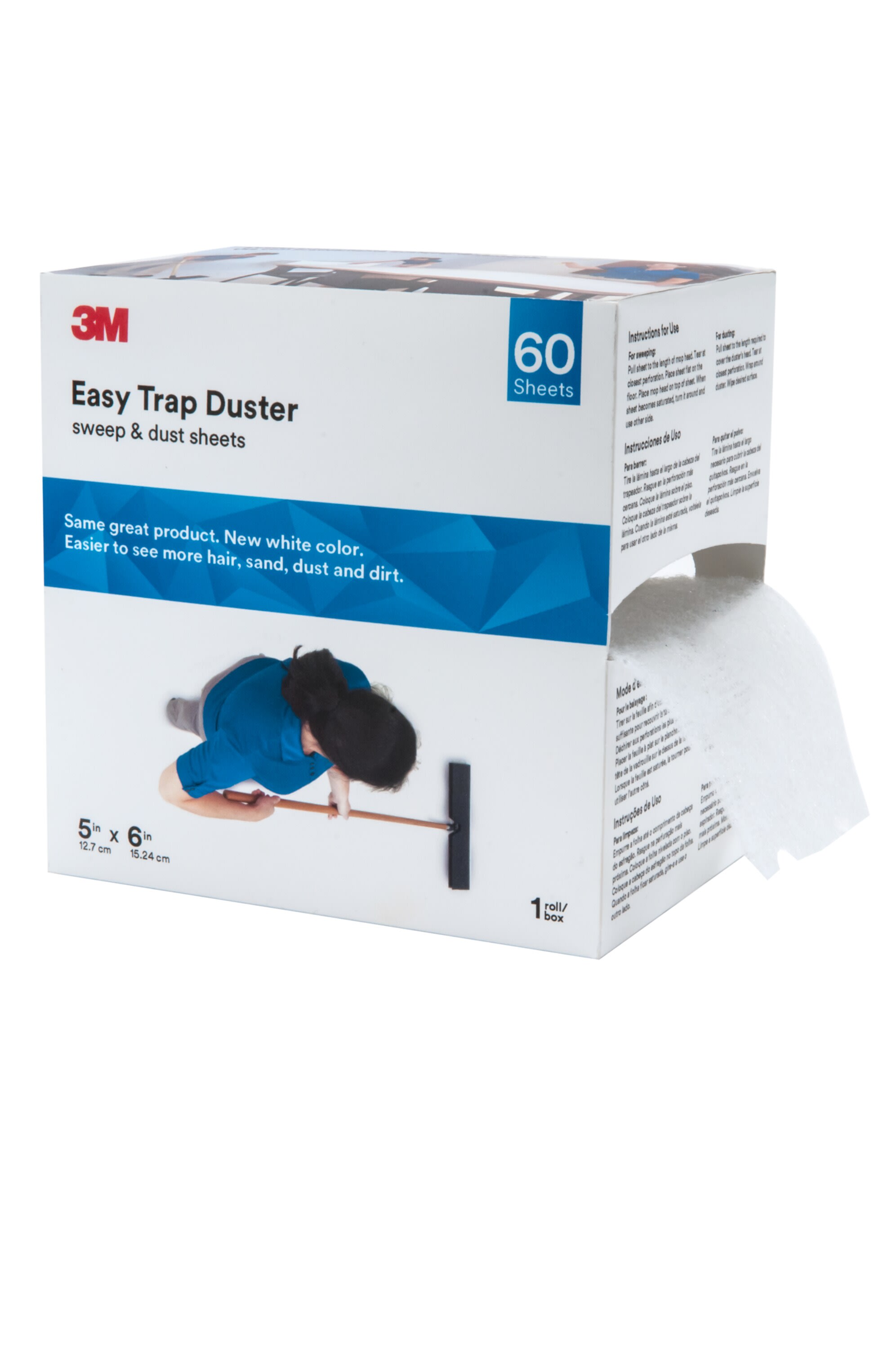 3M - 3M™ Easy Trap Duster, Fogli da 203 mm x 152 mm, 250 Fogli/Rotolo, 1/Confezione