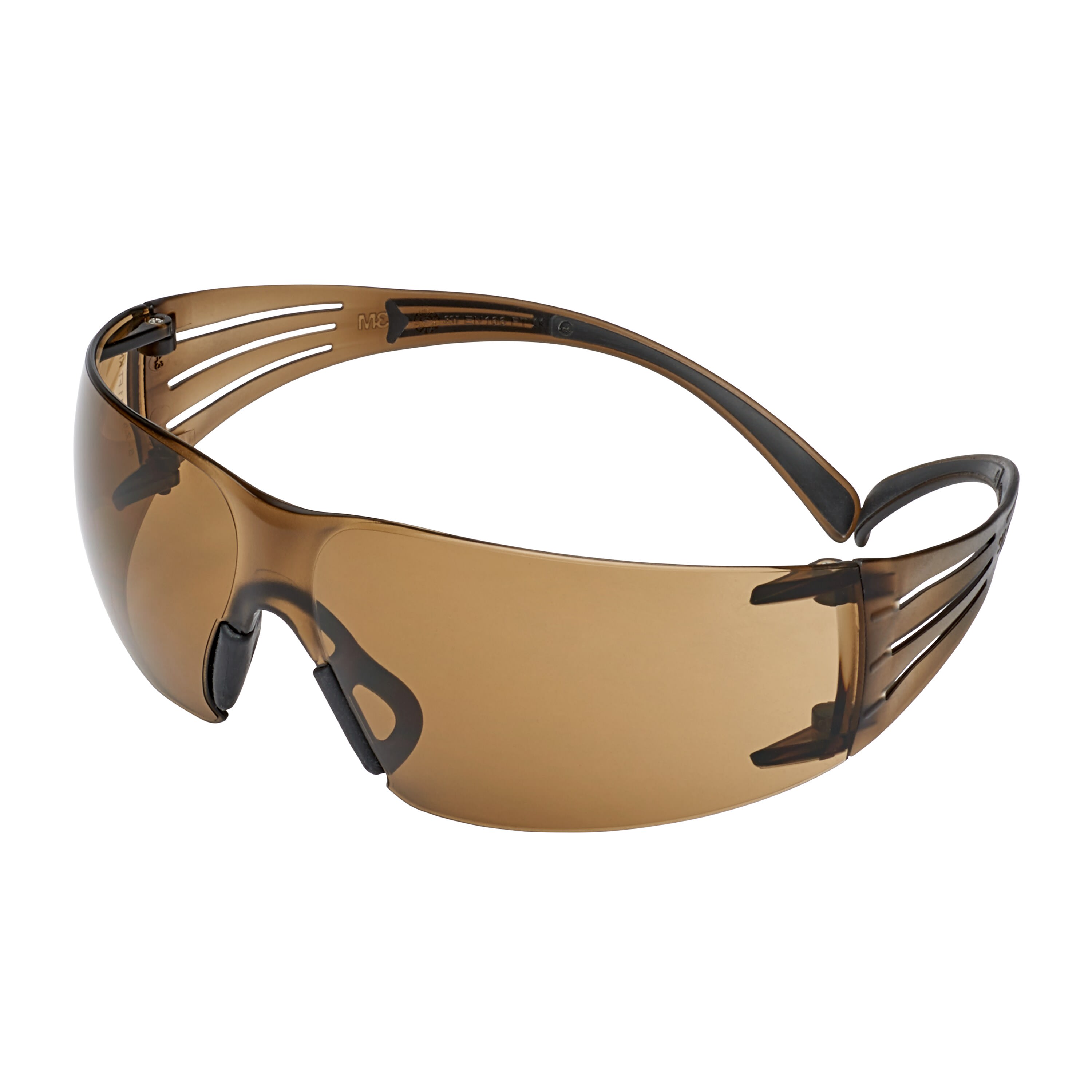 3M - 3M™ SecureFit™ 400 Occhiali di protezione, montatura nera/marrone, trattamento anti-appannamento/rivestimento antigraffio Scotchgard™ (KeN), lenti marroni, SF405SGAF-BLA-EU