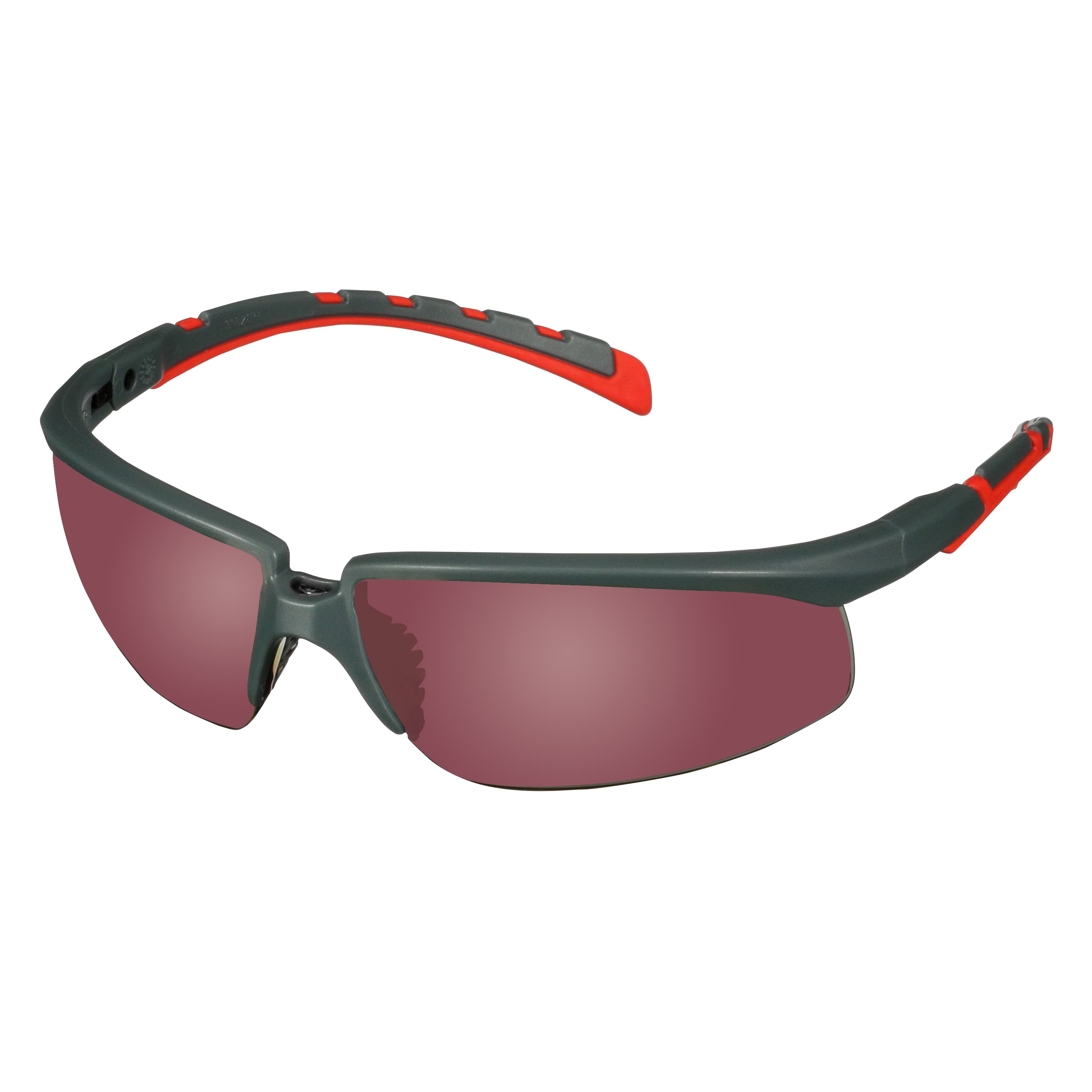 3M - 3M™ Solus™ serie 2000, S2024AS-RED, stanghette grigie/rosse, lenti rosse specchiate e antigraffio, 20/confezione