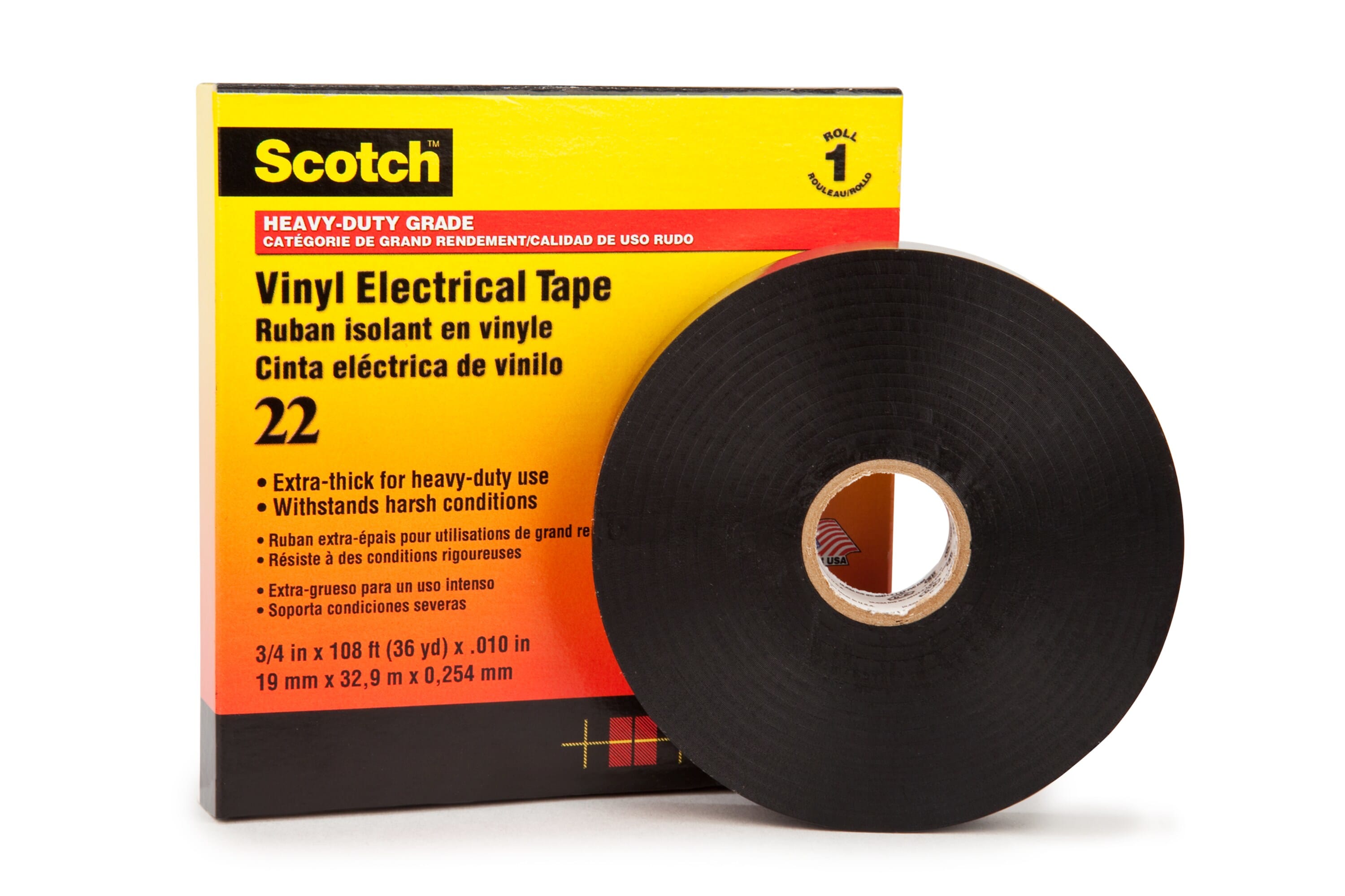 3M - Scotch™ 22 Nastro elettrico in vinile 19mm x 33m