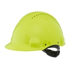 3M - Elmetto 3M™, Uvicator, blocco su perno, ventilato, fascia antisudore in plastica, alta visibilità, G3000CUV-GB