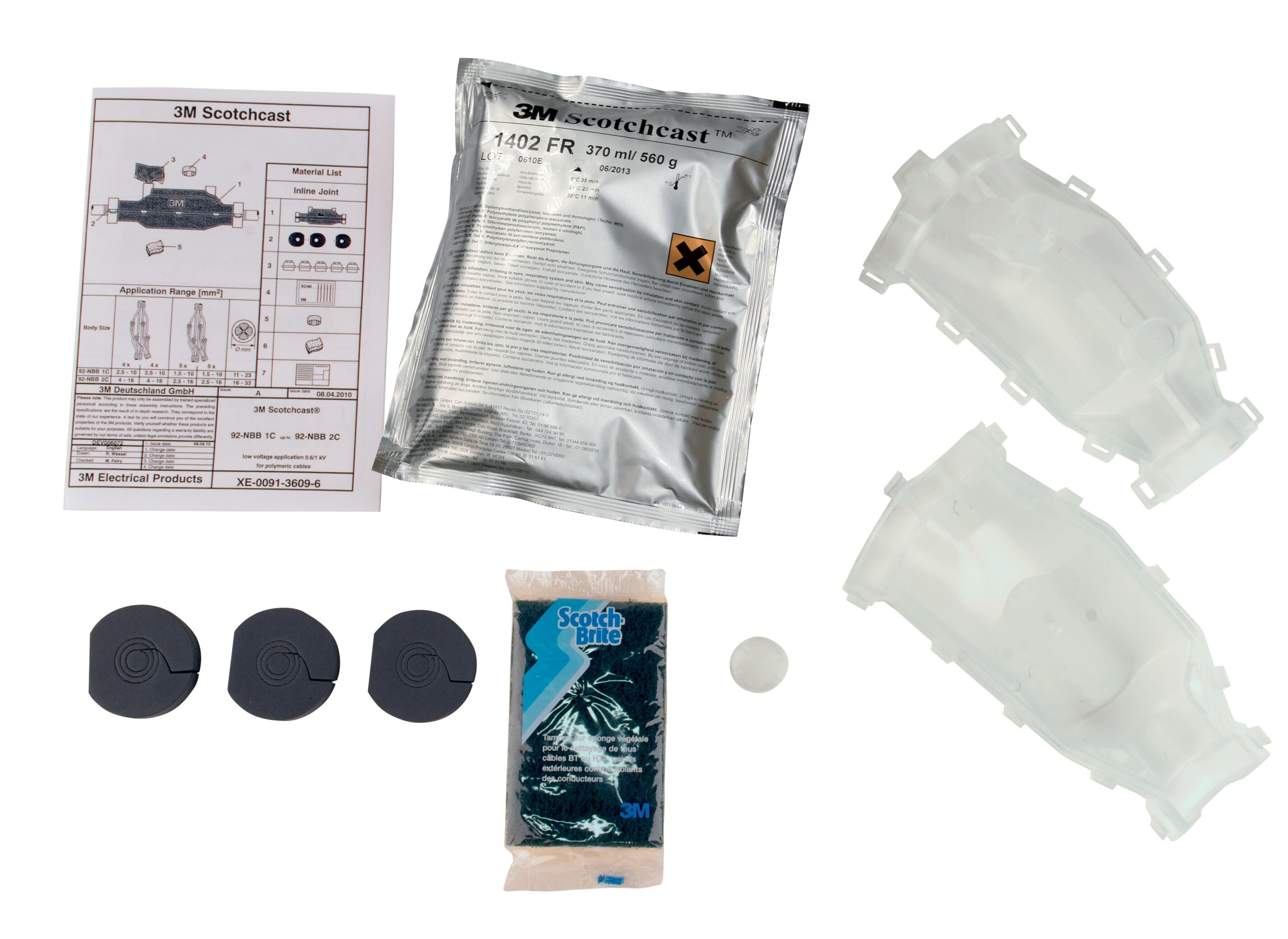 3M - Kit in resina FR 3M™ Scotchcast™ 92-NBBU, dimensione B2, 1kV