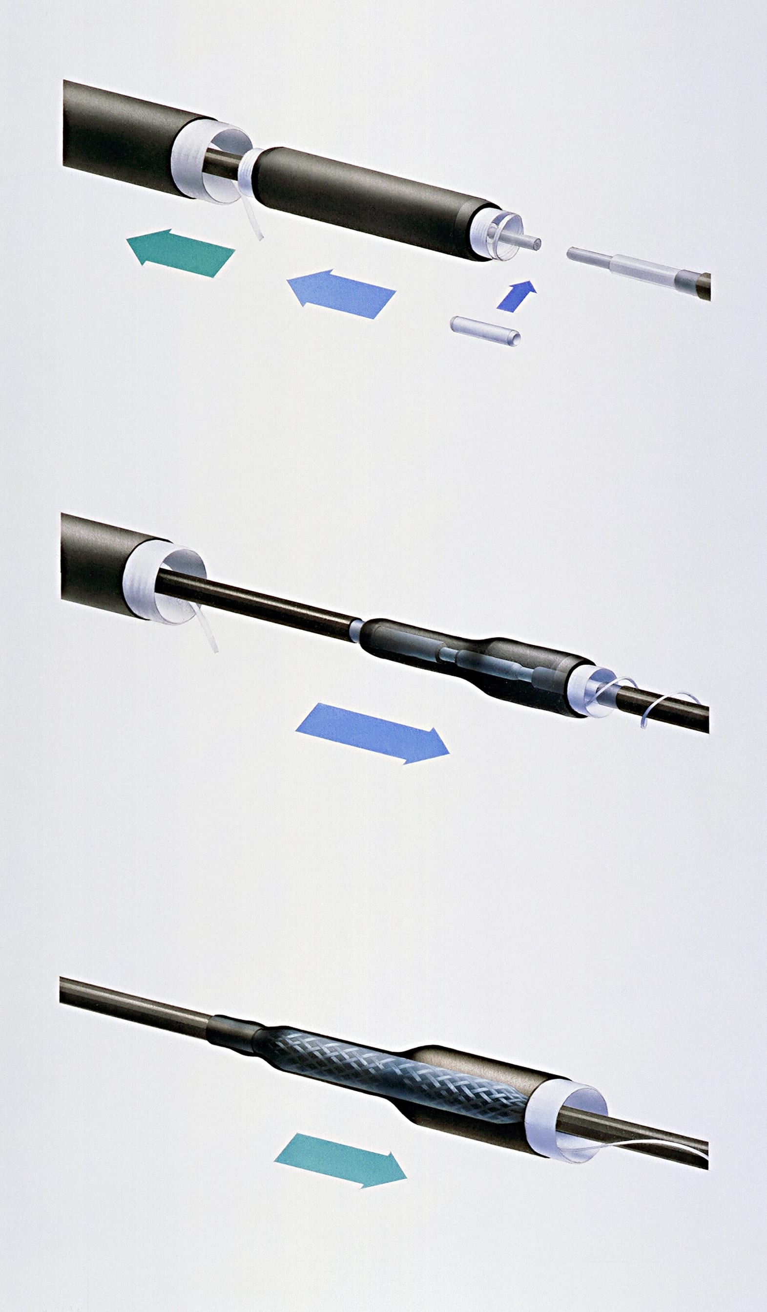 3M - Kit di giunzione in linea retraibile a freddo 3M™ QS1000 92-AG621-1 per cavo 1-core 6 / 10kV 185-240mm ^ 2; Cavo 8.7 / 15 kV 150-240 mm ^ 2