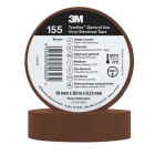 3M - 3M™ Temflex™ Nastro isolante in vinile 155, Marrone, 19 mm x 20 m