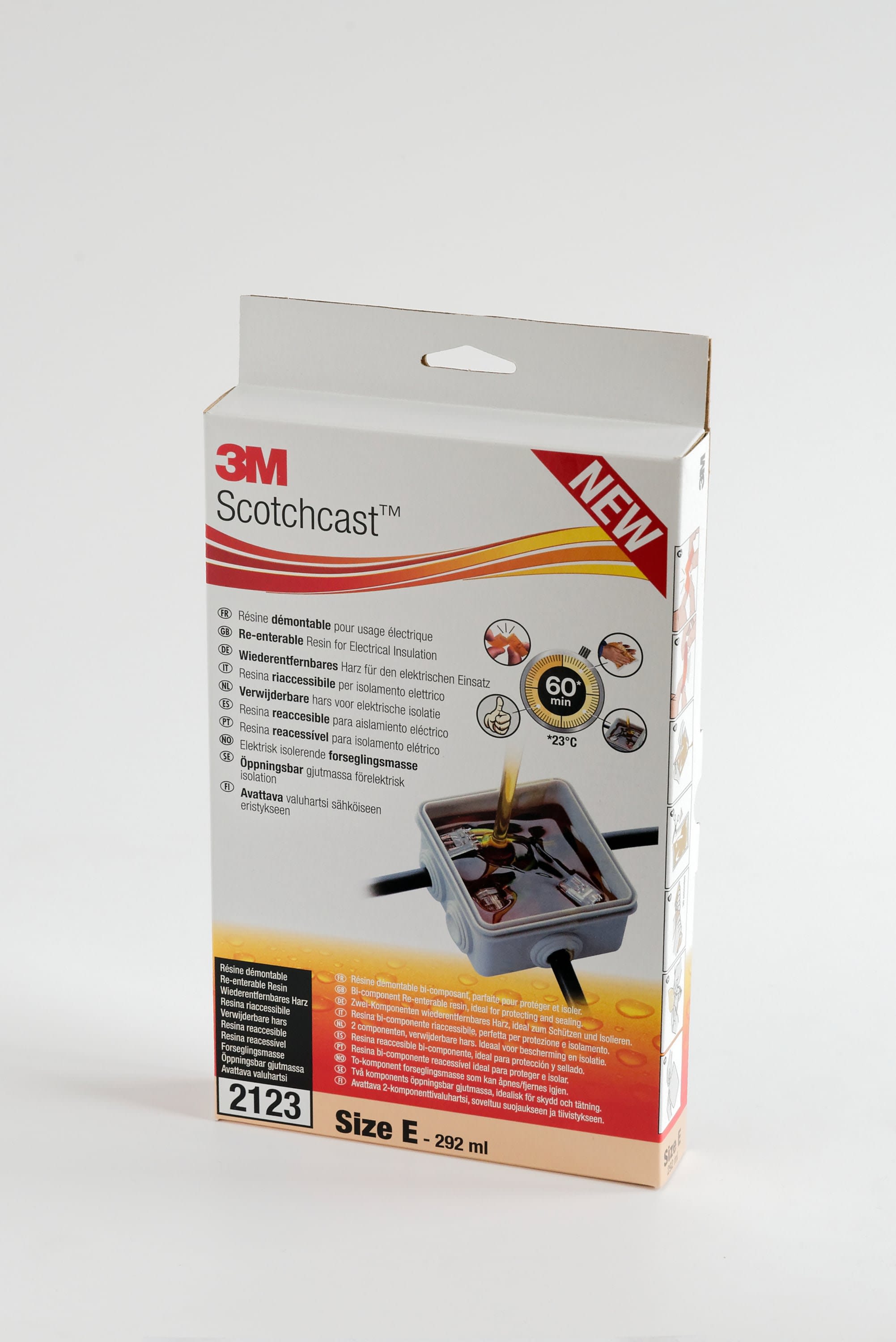 3M - 3M™ Scotchcast™ Resine riaccessibili per isolamento elettrico, SC 2123, Misura E, 292 ml, 10 cad./scatola