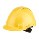 3M - Elmetto 3M™, Uvicator, cricchetto, ventilato, fascia antisudore in plastica, giallo, G3000NUV-GU