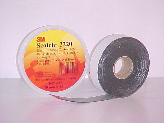 3M - Nastro isolante per il controllo dello stress Scotch® 2220, 19 mm x 2 m, 0.76 mm, 100 rotoli per confezione