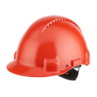 3M - Elmetto 3M™, Uvicator, cricchetto, ventilato, fascia antisudore in plastica, rosso, G3000NUV-RD