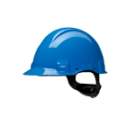 3M - Elmetto 3M™, Uvicator, cricchetto, non ventilato, dielettrico 440 V, fascia antisudore in plastica, blu, G3001NUV-BB