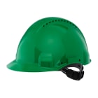 3M - Elmetto 3M™, Uvicator, blocco su perno, ventilato, fascia antisudore in plastica, verde, G3000CUV-GP