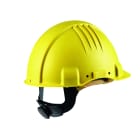 3M - Elmetto per alte temperature 3M™, cricchetto, non ventilato, dielettrico 1000 V, fascia antisudore in pelle, giallo, G3501M-GU