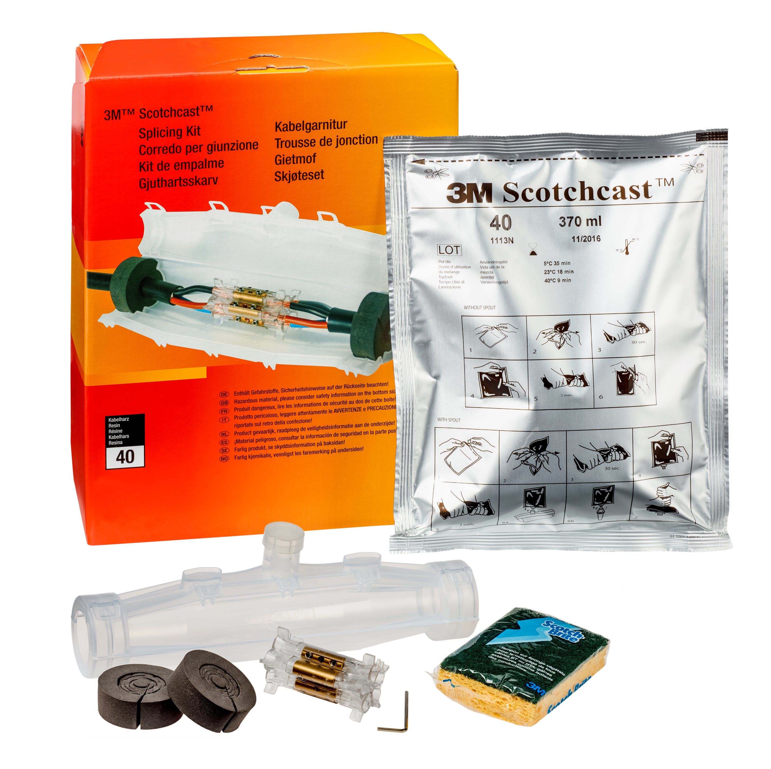 3M - Kit per giunzione in linea 3M™ Scotchcast™ 92-NBA2, 1 kV,(12-25 mm) 7000092601