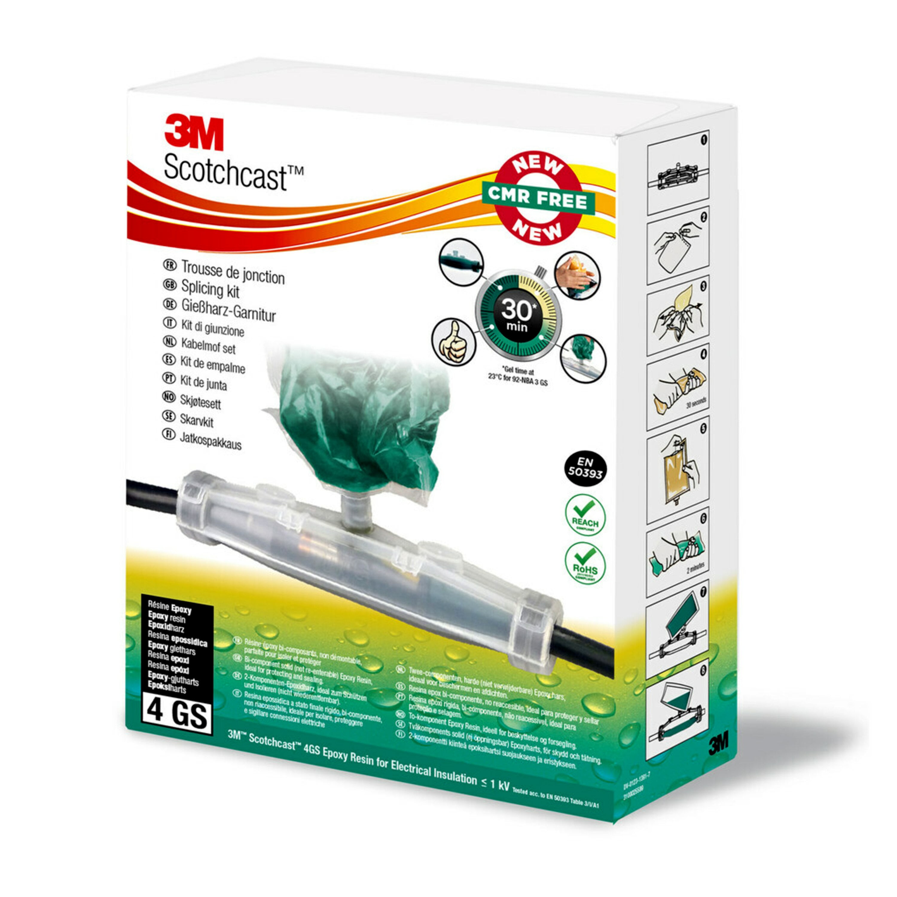 3M - 3M™ Scotchcast™ kit a resina 92-NBA GS, Size 1, cross section 4x1.5-4x10mm2, 10 kits per case
