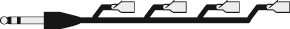 TUTONDO - CAVETTO BIL 2M JACK ST 6.3  4 SPINE XLR