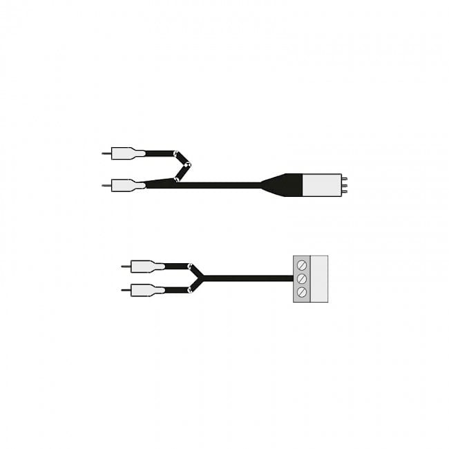 TUTONDO - CAVETTO CON PONTE 2 SPINE RCA SPINA XLR