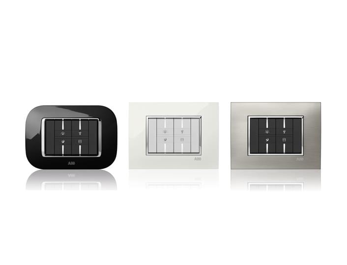 ABB - PLACCA ROUND METAL NICKEL NERO 3M