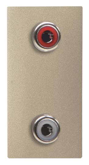 ABB - N2155.2 CV - PRESA RCA 2X (ROSSO-BIANCO) Z1402CV