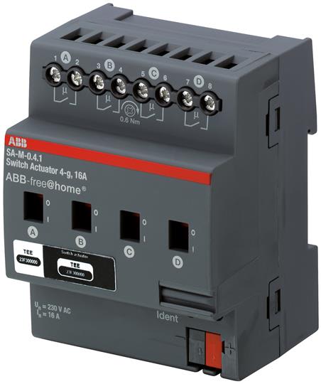 ABB - ATTUATORE 4 CANALI 16A - SA-M-0.4.1