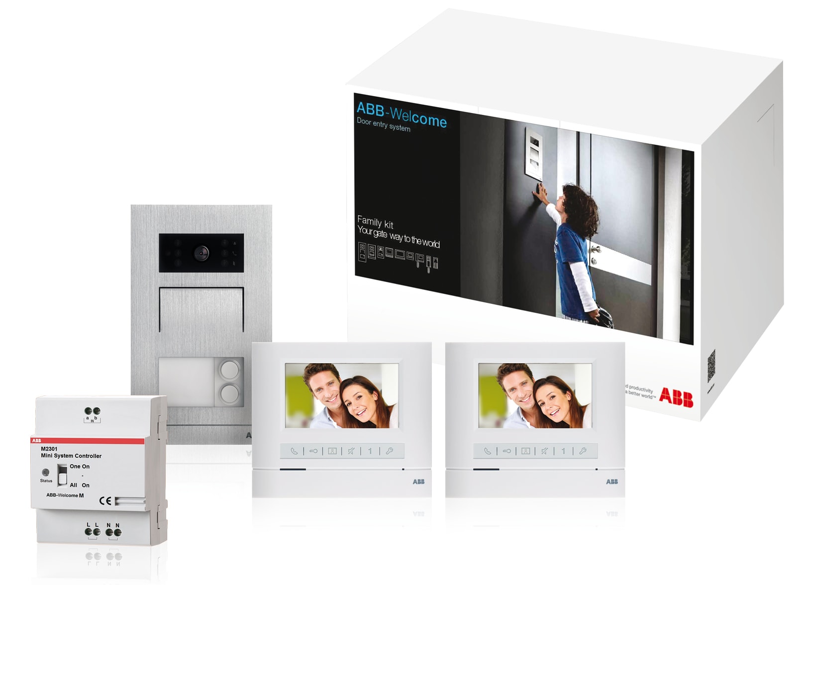 ABB - KIT BIFAMILIARE VIVAVOCE 4,3'' BASIC WLK313B