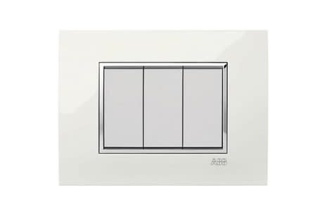 ABB - PLACCA SQUARE LUCENT BIANCO ALABASTRO 3M