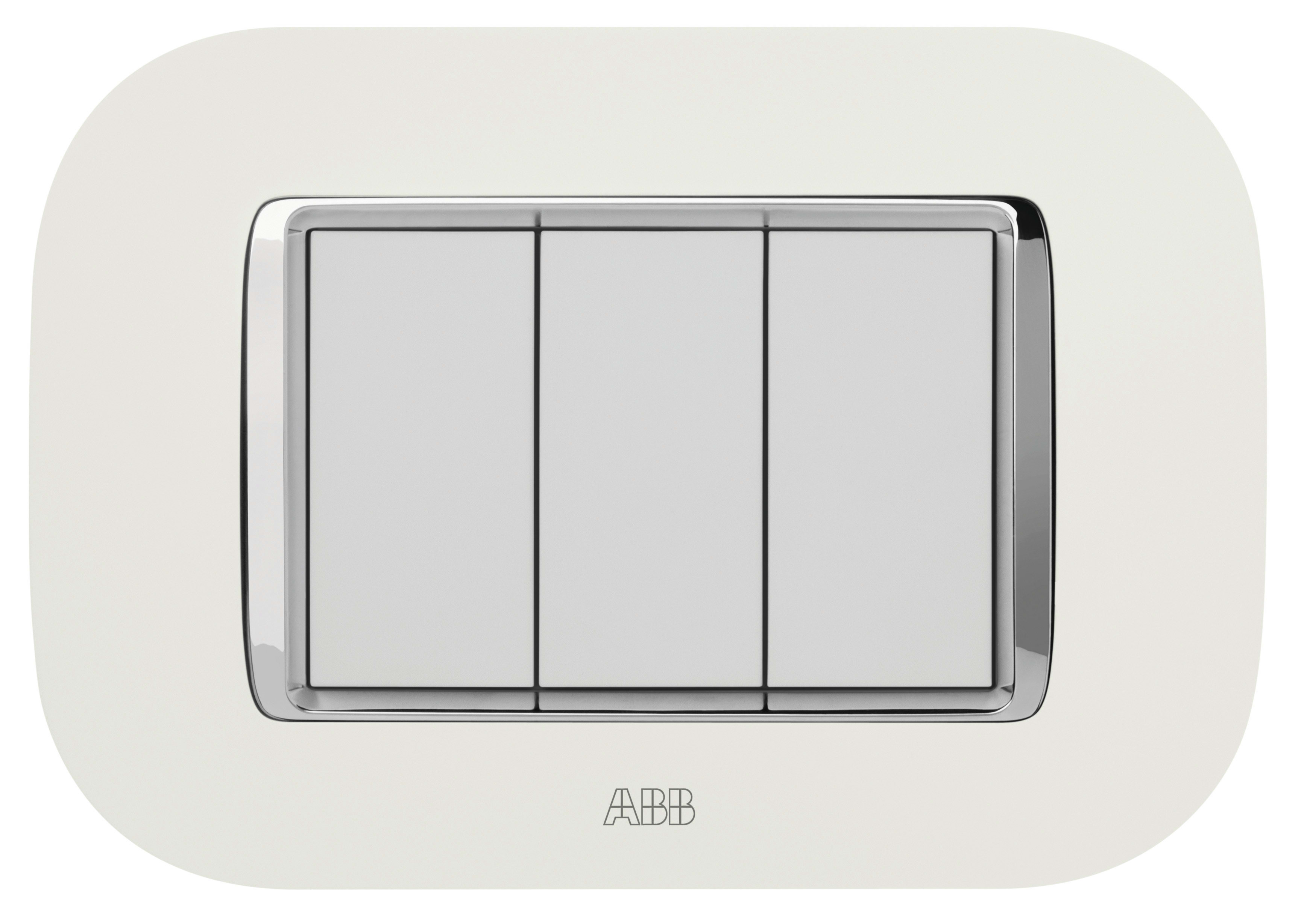 ABB - PLACCA ROUND VELVET BIANCO 3M