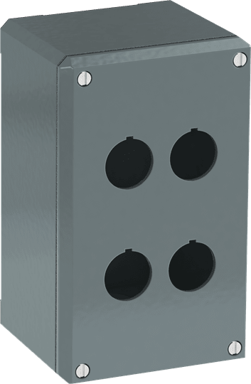 ABB - Enclosure 4 Way con Pulsantiera Metallica 4 Fori per un'installazione sicura ed efficiente.