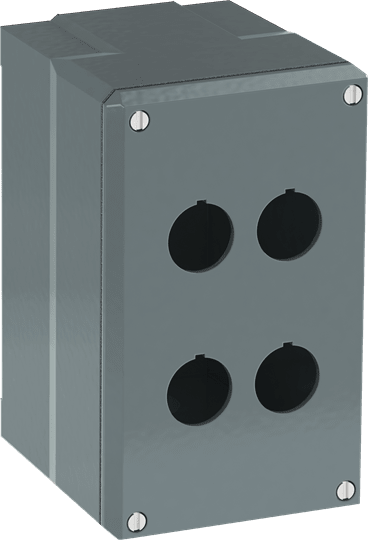 ABB - Enclosure 4 Holes 080SP4M&Pulsantiera Metallica 4 Fori Maggiorata 080SP4M
