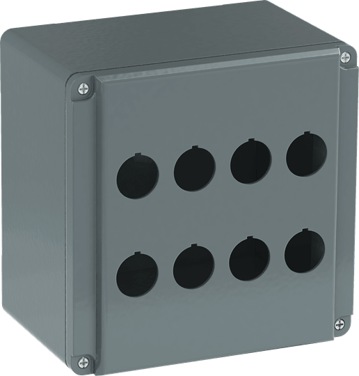 ABB - Enclosure metal 8 holes for pushbuttons.