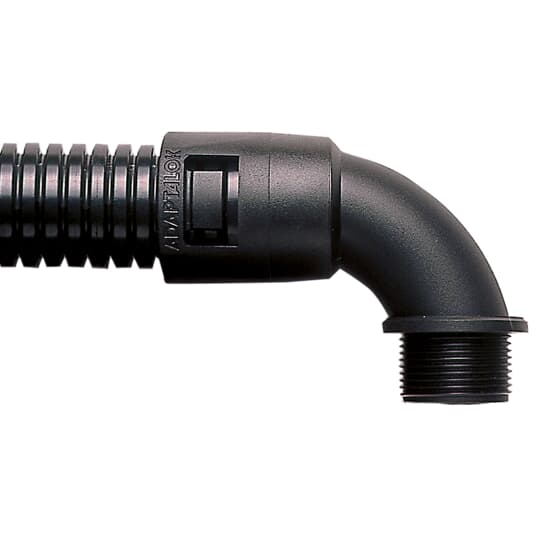 ABB - Raccordo fisso 90D PF038 IP66/NC13 conduttore nero in PA66 per applicazioni industriali. AL13/PF038/C90/B