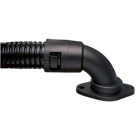 ABB - Raccordi flangiati 90 gradi girevole NC16 in PA66 GR per adattatore flangia a gomito C90. AL16/FL/C90/GR