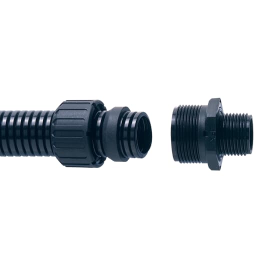 ABB - Raccordo adattatore M32 PA66 LQT nero con guarnizione NC34 per tubi neri.